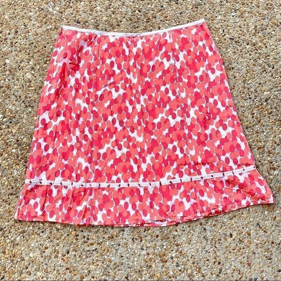 Sigrid Olsen Silk Blend Oval Polka Dot Lined Beaded Skirt Size 22 W - Picture 8 of 8